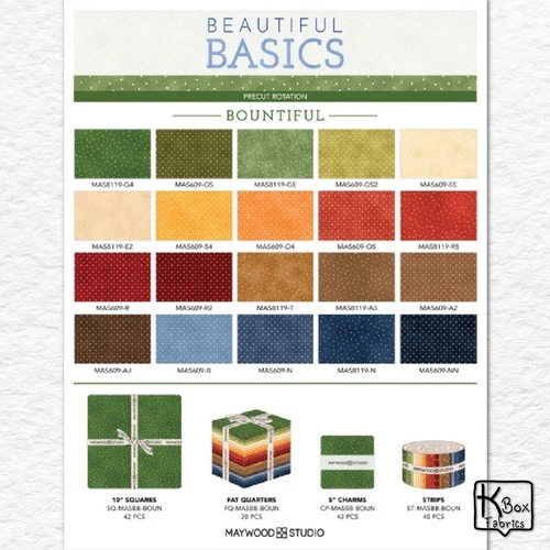 Quilting Cotton Fabric 5" Charm Pack Maywood Studio Basics Bountiful Polka Dots image 11