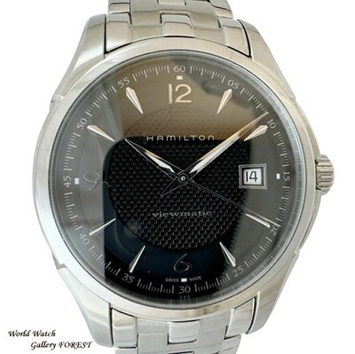 Hamilton Jazzmaster Viewmatic Herrenuhr Automatik schwarzes Zifferblatt...