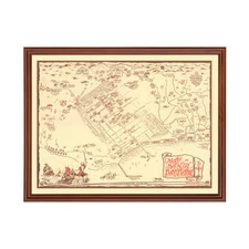 Old Map of Santa Barbara, CA 1930 - Vintage Santa Barbara Ca