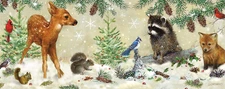 Winter Forest Friends Panoramic Boxed Holiday Cards (Christmas /Greeting Cards)