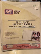 Westrim Crafts 8 1/2 x 11" Refill Pack Hinged 29215 Strap Albums 20 Pages NEW