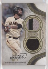 2021 Topps Tier One Relics 4/25 Brandon Belt #T1R2-BB Dual Patch 0f9s