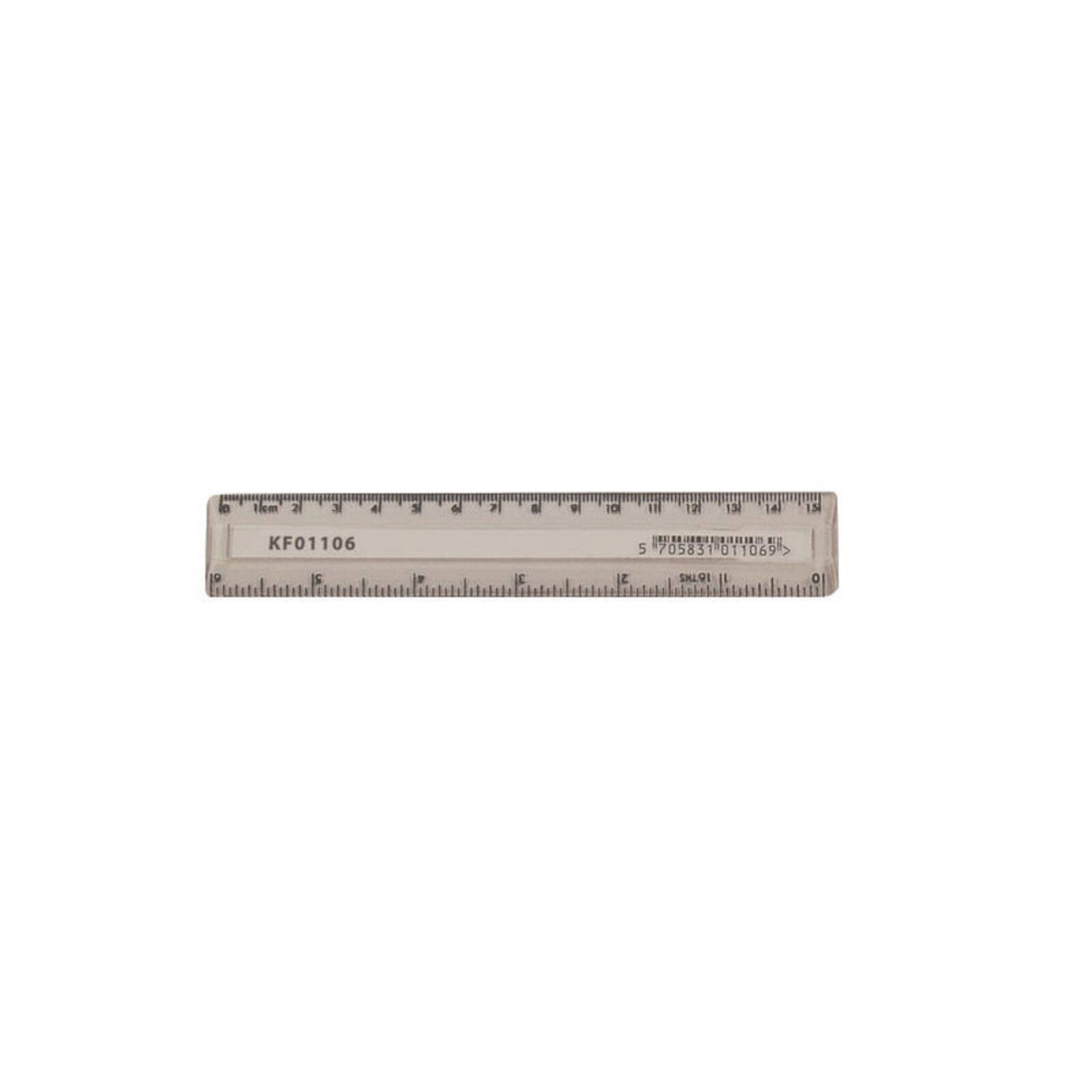 Q-Connect Acrylic Shatter Resistant Ruler 15cm Clear (KF01106Q)