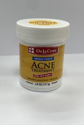 De La Cruz Acne Treatment Ointment with 10% Sulfur, 2.6 oz