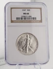 1947 Walking Liberty Half Dollar NGC MS 66 Silver 50C GEM Grade Stunning Coin