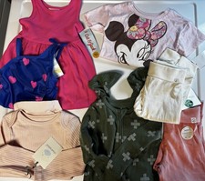 NWT Lot Of Girls Clothes Size 12 Months Cloud Island Cat  Jack 7 Pieces Minnie