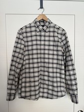 J Crew Flex Oxford Shirt Mens Sz M Gray Slim Fit Plaid Check Button Down Preppy