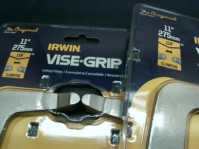 Irwin (2 PCS) 11R Locking C-Clamp11'' 3-3/8'' Jaw Capacity-New In Box