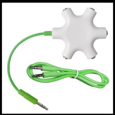 New Rockstar 5-Way Headphone Splitter AUX 3.5...
