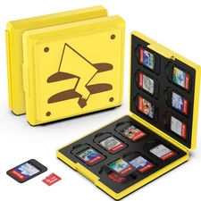 GeeRic 12-Piece Game Card Storage Box Soft Case for Switch Can Store 12 Micro SD