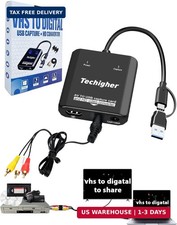VHS to Digital Converter RCA to HDMI Adapter USB Video Capture for VCR/DVD/AV/