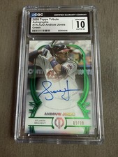 ANDRUW JONES🔥2026 Topps Tribute Autograph #TA-AJO Green /99🔥CGC 10 Gem MT 💎