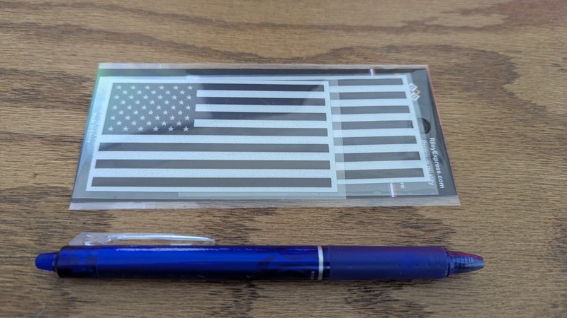 Two Black And Gray American Flag Sticker Decals USA America