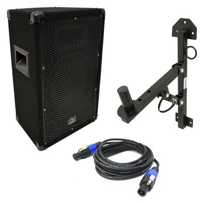 Harmony Audio HA-V10P DJ 10'' Passive 300W PA Speaker Speakon Cable & Wall Mount