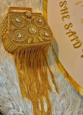 Bridal Party Gold Rhinestone Clutch Bag-2