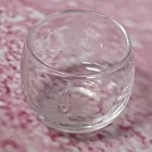 Vintage Hand Cut Crystal Glass Tumbler Floral Etched Bowl Candle Holder Clear — photo 3