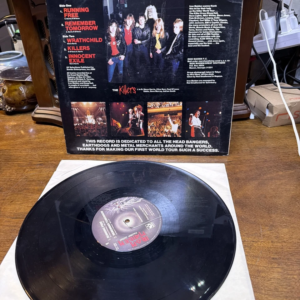 Iron Maiden Maiden Japan Mini LP 1981 MLP-15000 Harvest Records  Foto 3 de 3