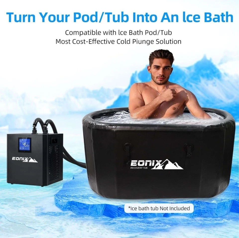 Enfriador de baño de hielo Eonix, 1/3 HP LG-CY300 para bañera de hielo o baño en casa. Foto 2 de 4