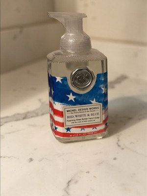 Michel Design Works Red White Blue Foaming Hand Soap 17.8 oz Shea Butter Patriot