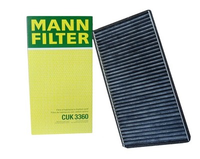 MANN Aktivkohle-Innenraumfilter CUK3360 für Porsche 911, Boxter, Cayman 996 997