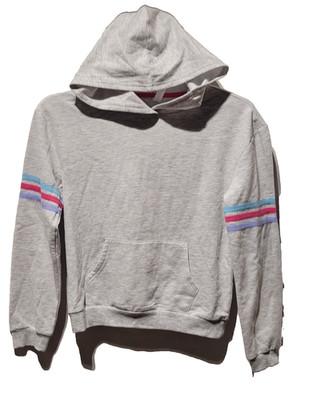 Ideology GirlsSize XL/16 Fleece Pullover Hoodie Pocket Heather Gray Retro NWT