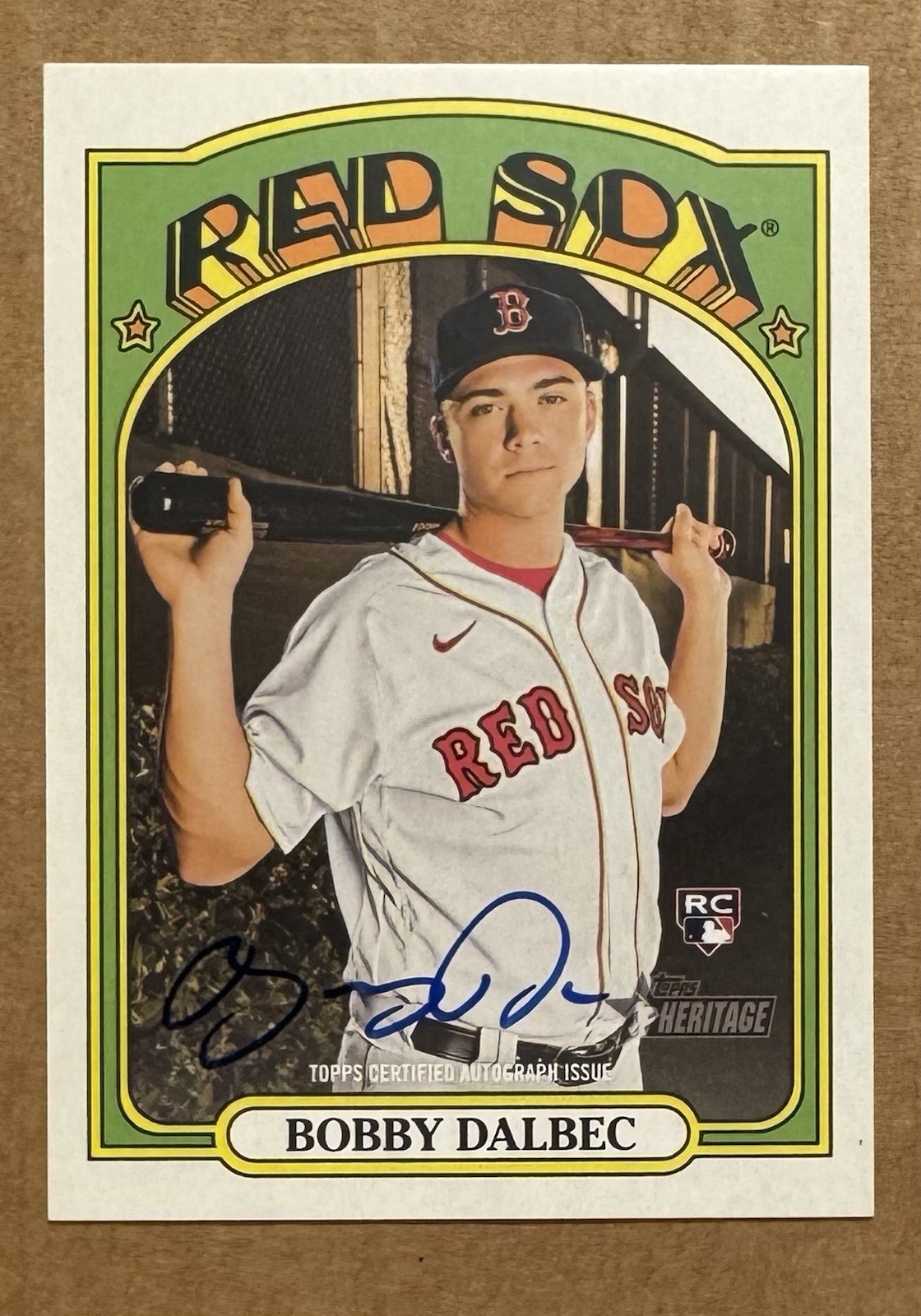 2021 Topps Heritage - Real One Autographs Bobby Dalbec #ROA-BD (AU, RC)