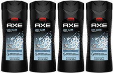 4 AXE Body Wash for Men, Cool Ocean, 16 OZ