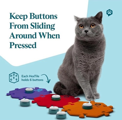 Fluent Pet Get Started Kit 6 Buttons 3 HexTiles 60+ Button Stickers Talking Pet - Picture 7 of 9