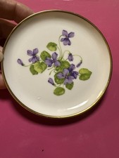 11x AK Kaiser Viola Porzellan Untersetzer 10,5 cm W. Germany Veilchen Goldrand