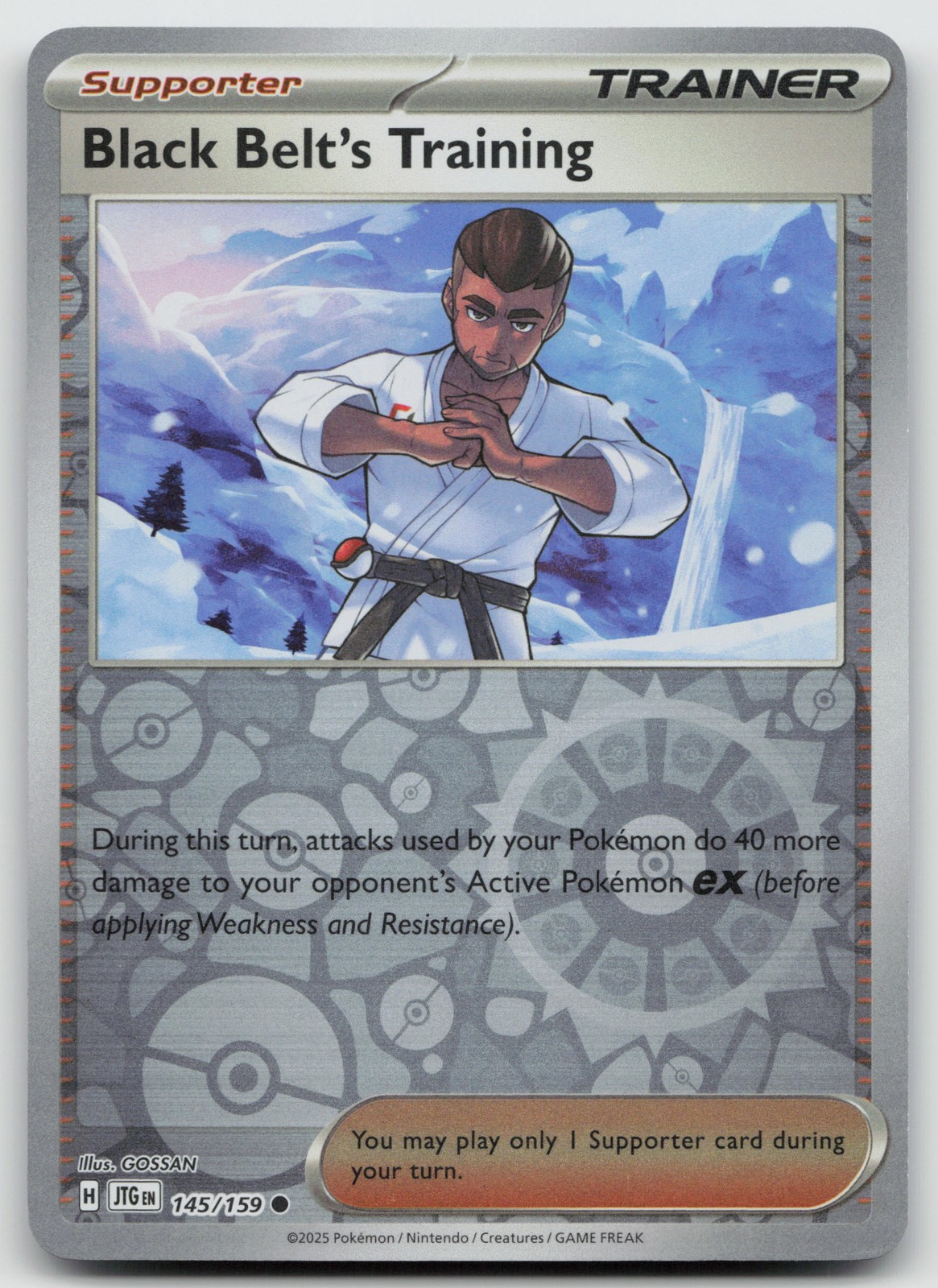 Black Belt's Training - Common Reverse Holo SV09: Journey Together 145/159 NM