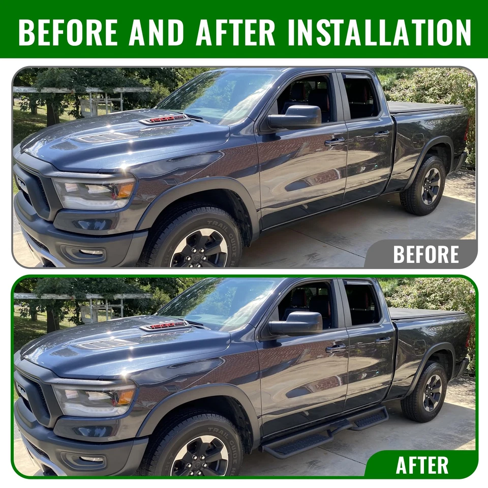 Running Boards For 07-18 Silverado/Sierra 1500 Crew Cab Hefty Main Bar Drop Step Foto 4 de 4