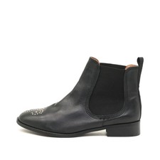 Zanon & Zago Damen Chelsea Boot Nieten Stiefeletten Schwarz Classic Boots EU 41