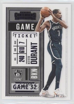 2020-21 Panini Contenders Game Ticket Purple 10/25 Kevin Durant #49 07sf