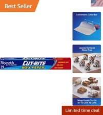 Cut-Rite Wax Paper Roll - 75ft Nonstick & Microwave-Safe for Effortless Cooking