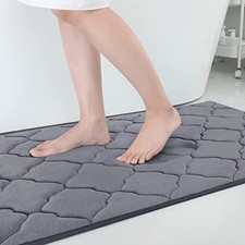 Memory Foam Bath Mat Rug 70x24, Ultra Soft and Absorbent 70" x 24" Dark Grey
