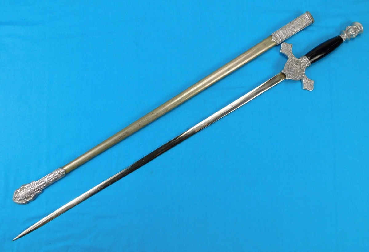 Vintage Antique Old US Knights of Columbus Fraternal Sword w