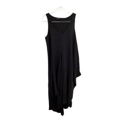 Comma, By et Al Size 2 (8 10 12 Aus) Black Linen Blend Layering Tunic Dress