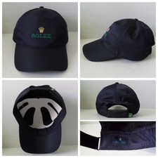 ROLEX Hat Iconic Gold Crown Logo 100 Microfiber Dark Blue - New Never Worn Golf