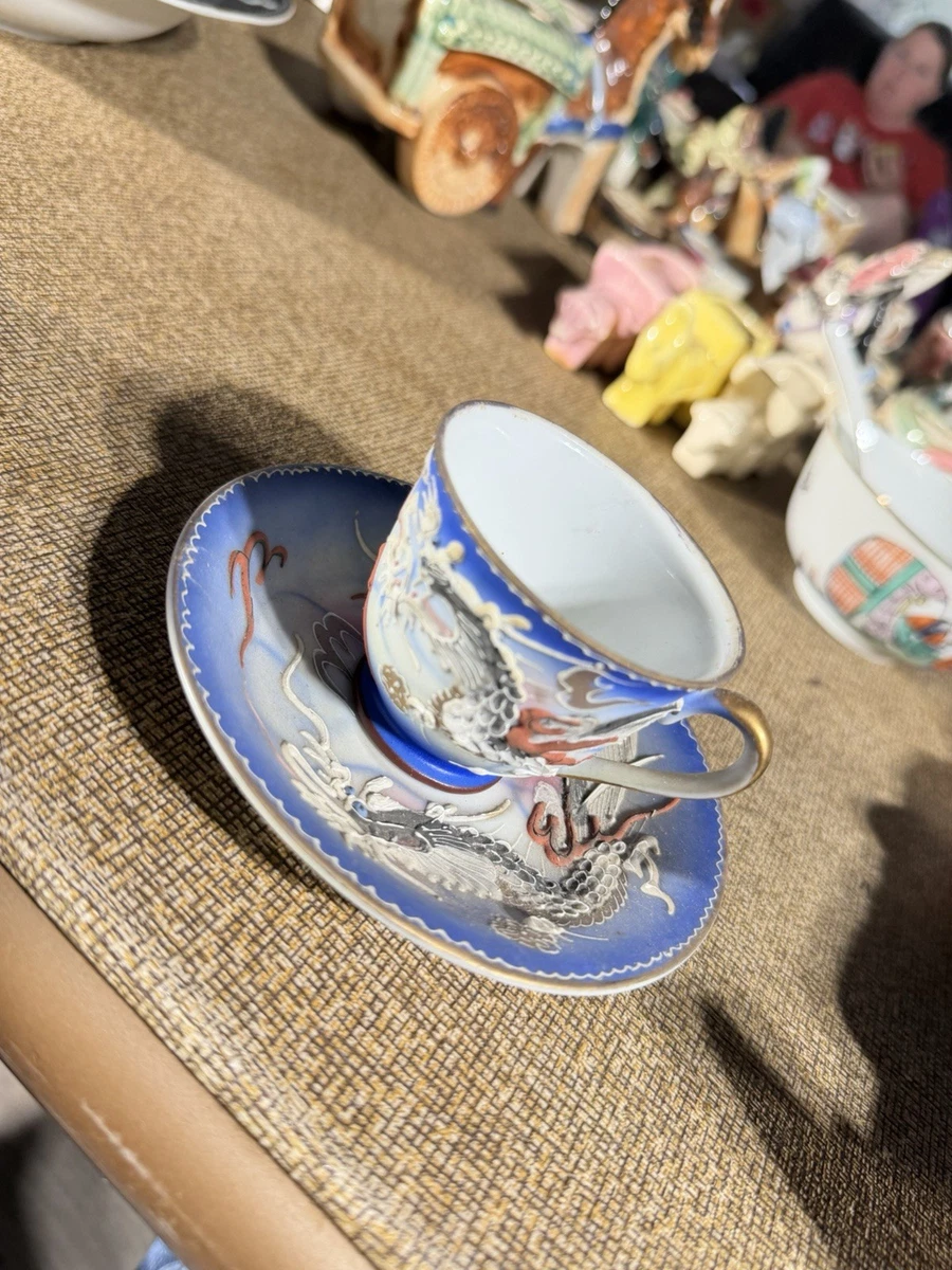 茶道具 ヴィンテージ 手彫り アジアンティーセット ドラゴン 石彫 装飾