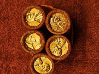 5 OBW Rolls Lincoln Memorial Cents. P D Mints 1960 1964