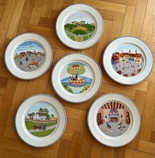 Série De 6 Assiettes  Villeroy & Boch - Design Naif - Laplau De 1 À 6