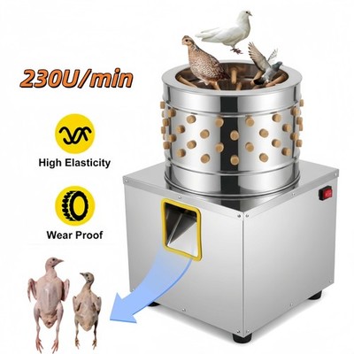 Geflügelrupfmaschine Rupfmaschine Nassrupfmaschine  27cm  230U/min220V DE
