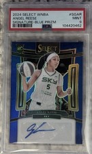 2024 Panini Select WNBA - Angel Reese - Signatures RC Blue Prizm /49 AUTO PSA 9