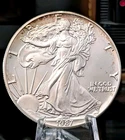 Toned 1987 American Silver Eagle Dollar $1 One Troy oz .999 Fine Silver Coin!