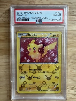 Pikachu RC7/RC25 Legendary Treasures Radiant Collection Pokemon PSA 8