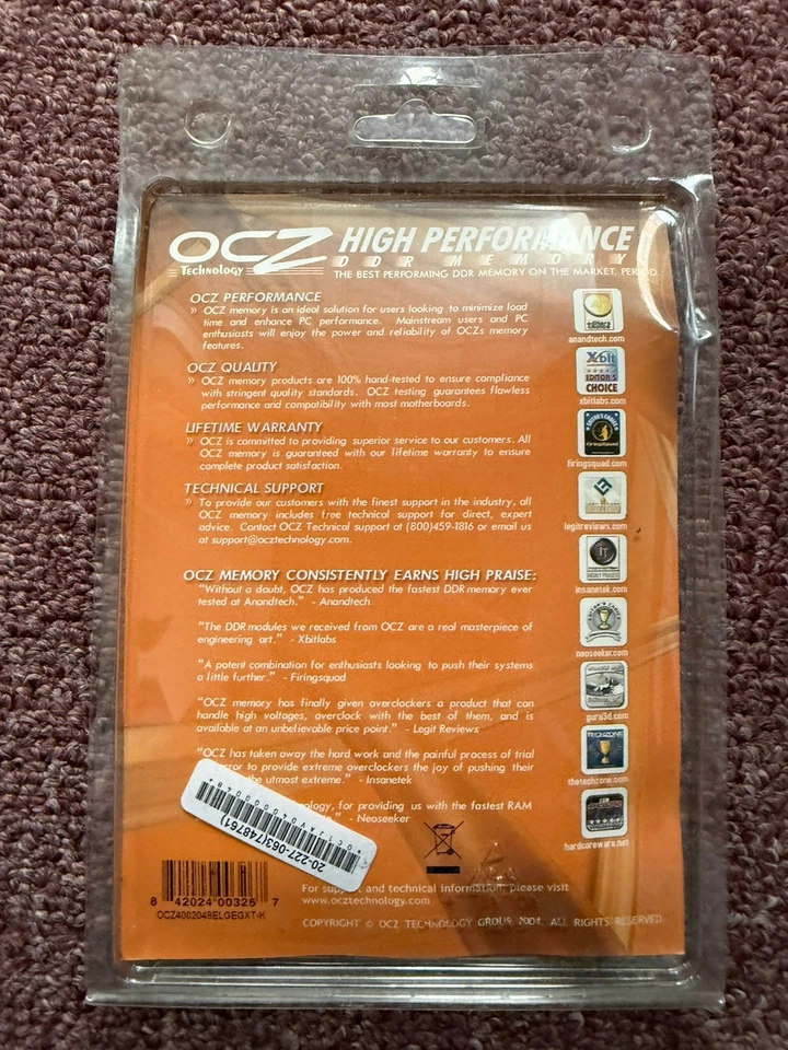 OCZ Platinum 2GB (2 X 1GB) DDR PC3200 Dual Ch Desktop Memory OCZ4002048ELDCPE-K - Image 4 of 4