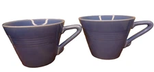 Homer Laughlin Harlequin Fiesta Mauve Blue Set Of 2 Tea Coffee Cups