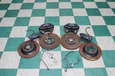 09-12 370z Akebono Black Front Rear Brake Caliper Set W/ Rotors OEM Factory OE