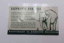 Vintage 1940s Elephants And Mice Railroad Tax Lobby Card No. 31