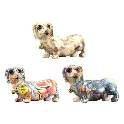 Resin Hund Figur, Ornament, Miniaturfiguren aus Dackel, für Wohnzimmer